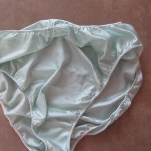 Vintage Lorraine panties mint green high cut leg